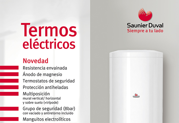 Los nuevos termos de Saunier Duval van desde 30 a 150 litros